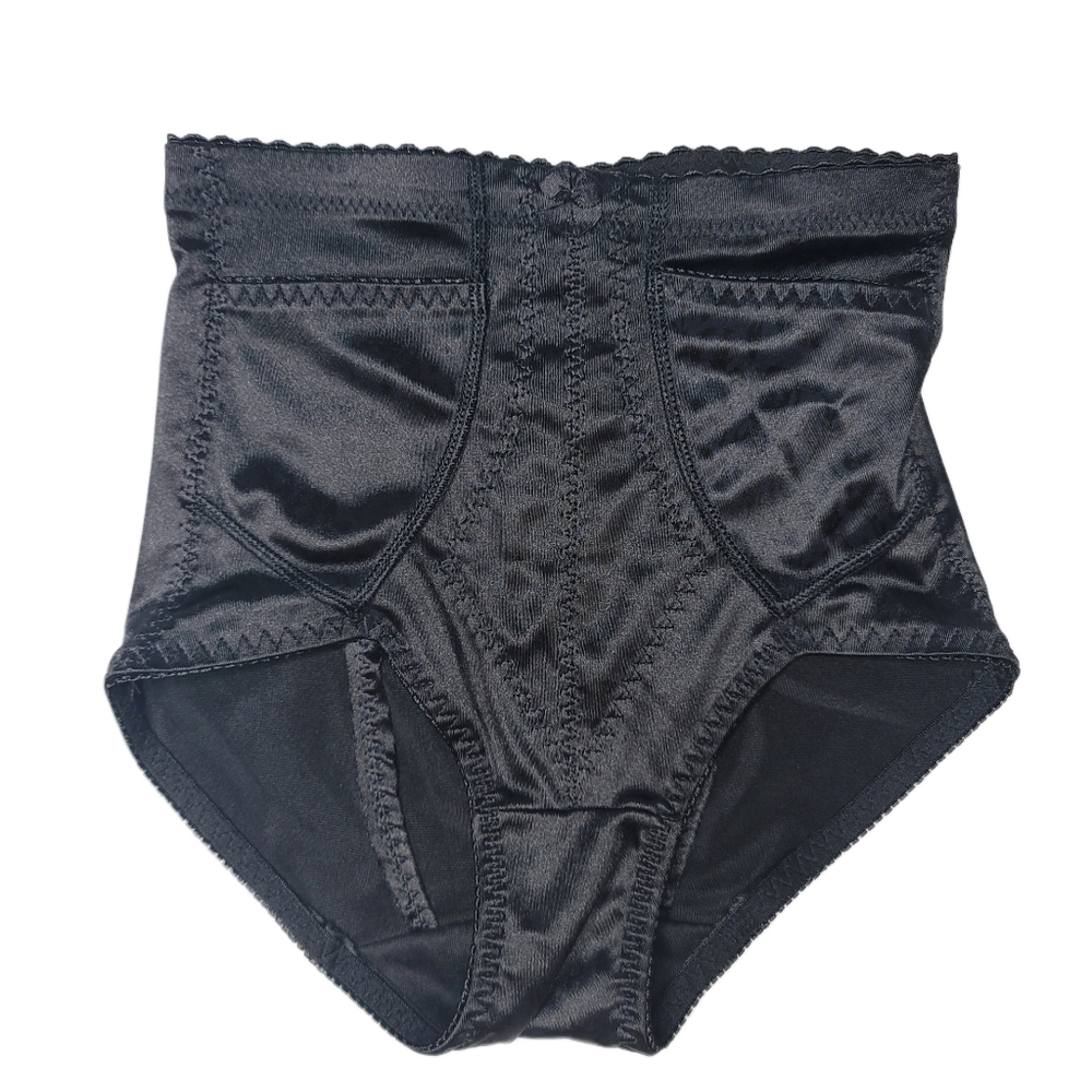 Vintage pink pearl high waist sexy black panties size small.